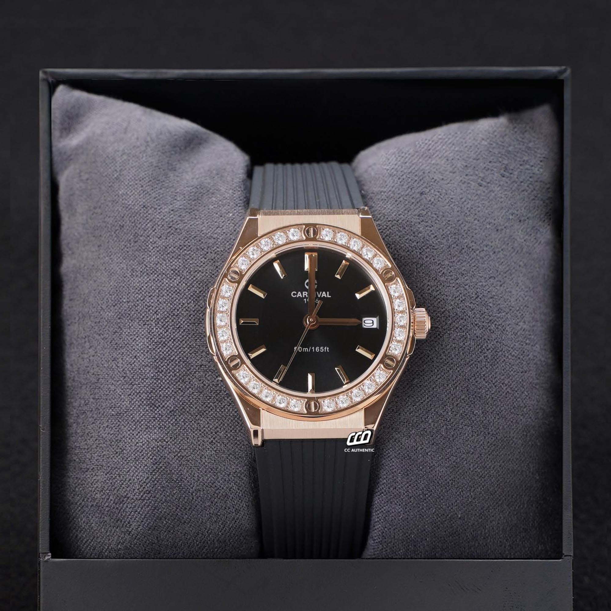 ĐỒNG HỒ NỮ CARNIVAL 8168L2 VH DCS D QUAZT 34MM