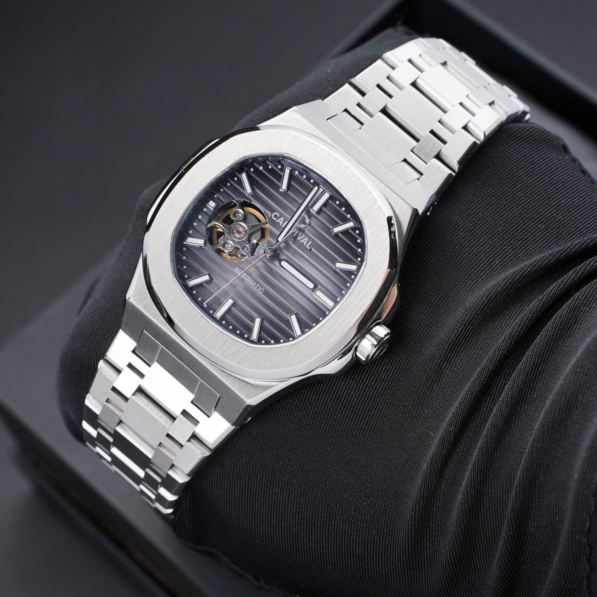 ĐỒNG HỒ NAM CARNIVAL 8128G1 VT XAM AUTOMATIC 41MM