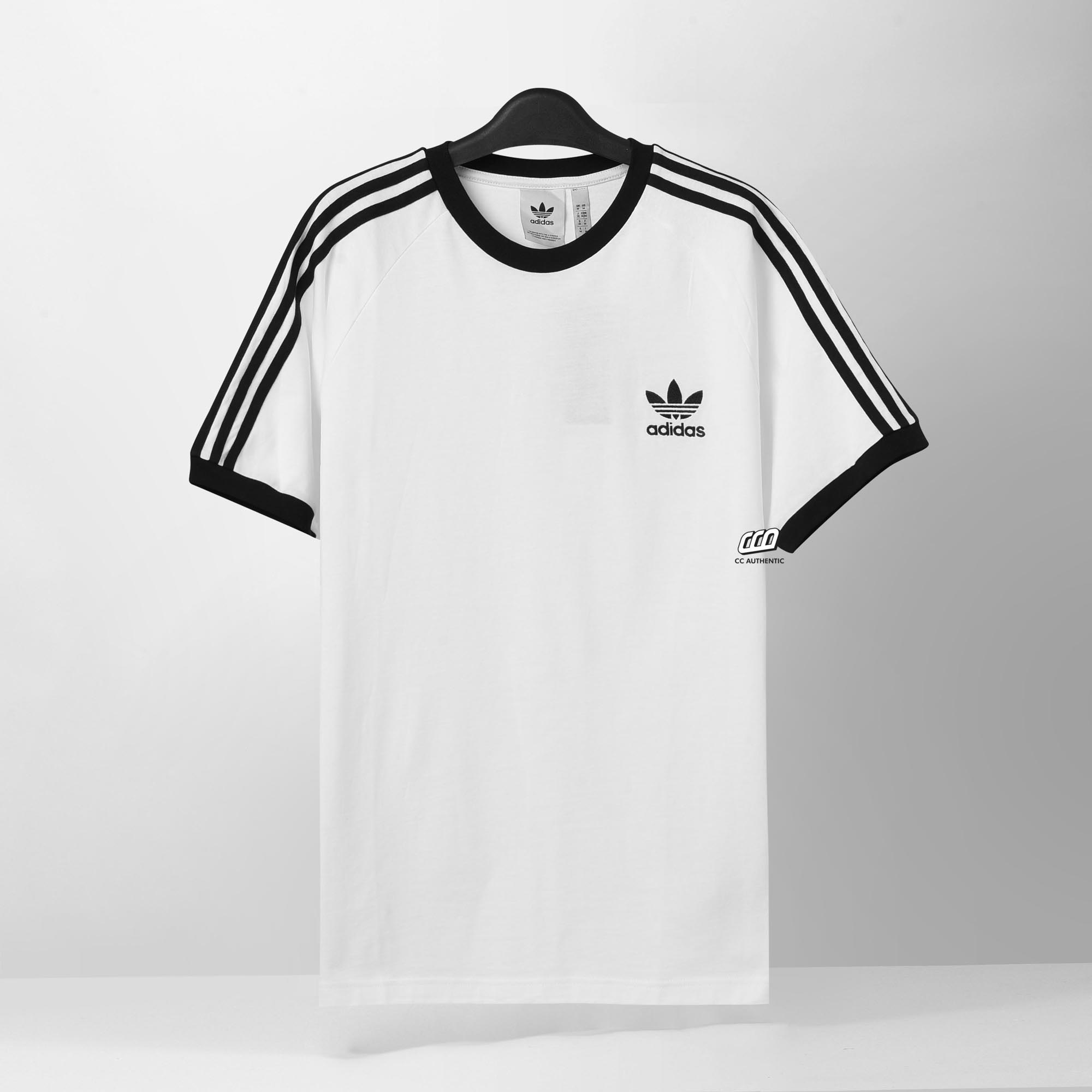 ADIDAS CLASSIC ADICOLOR 3 STRIPES T-SHIRT - WHITE