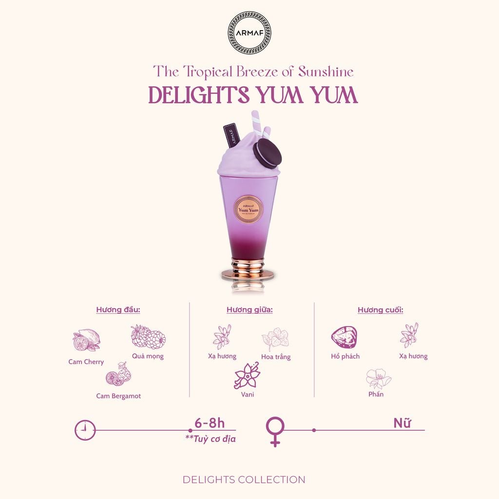NƯỚC HOA NỮ ARMAF DELIGHTS YUM YUM 100ML