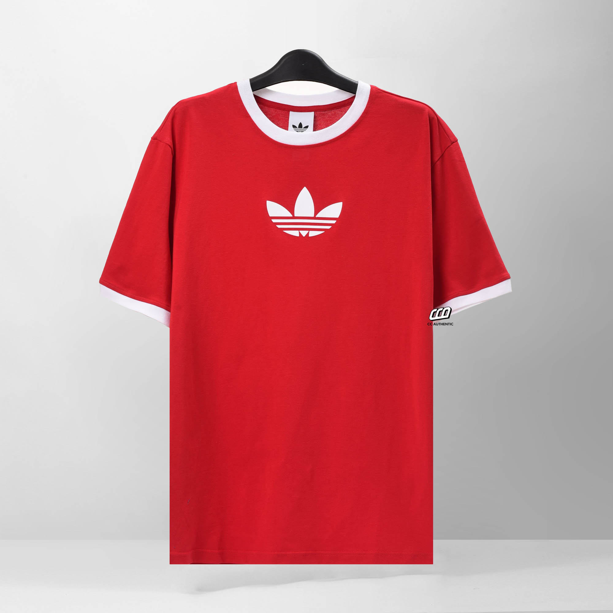 ADIDAS ORIGINALS CENTRE OVERSIZE T-SHIRT - RED