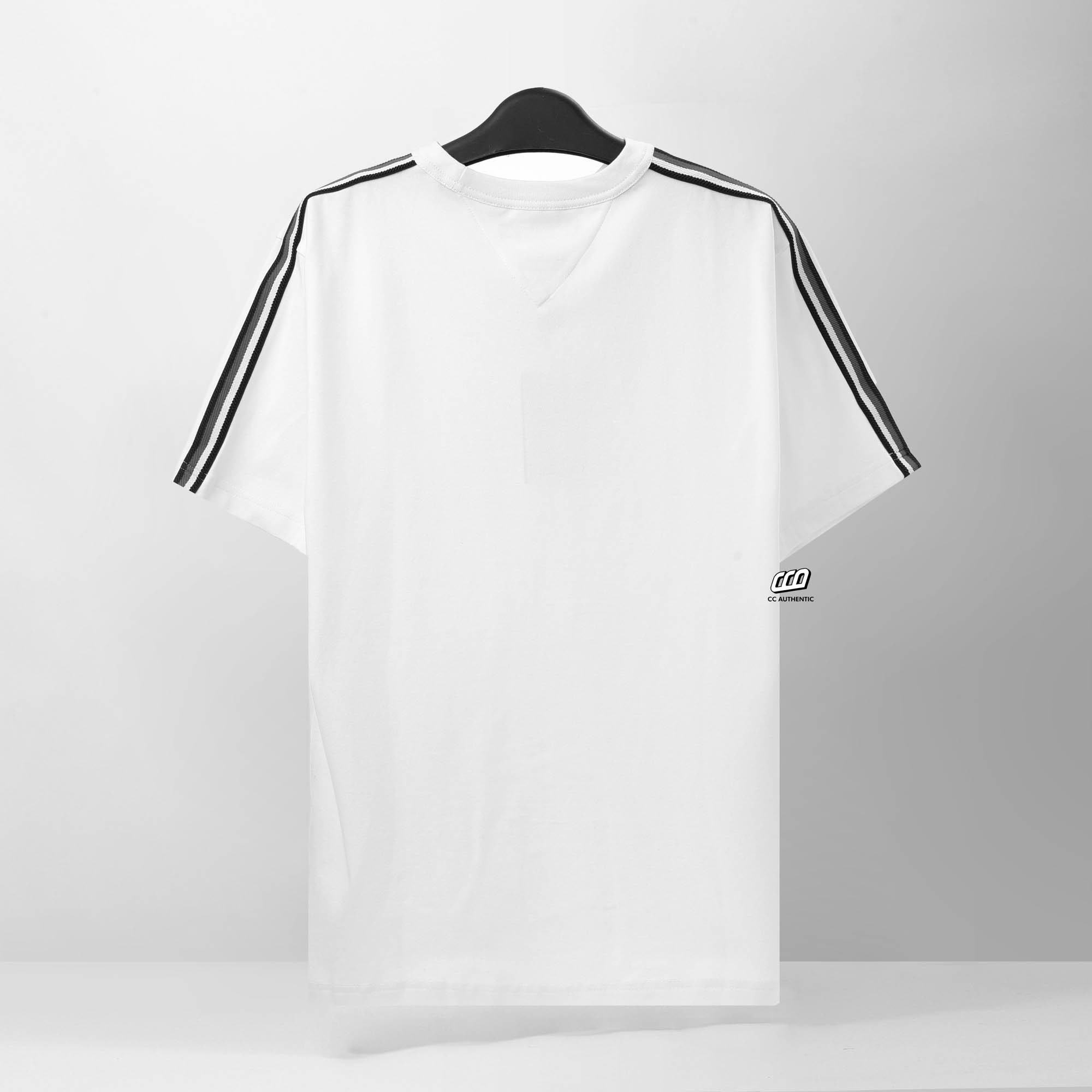 TOMMY GLOBAL STRIPE T-SHIRT - WHITE