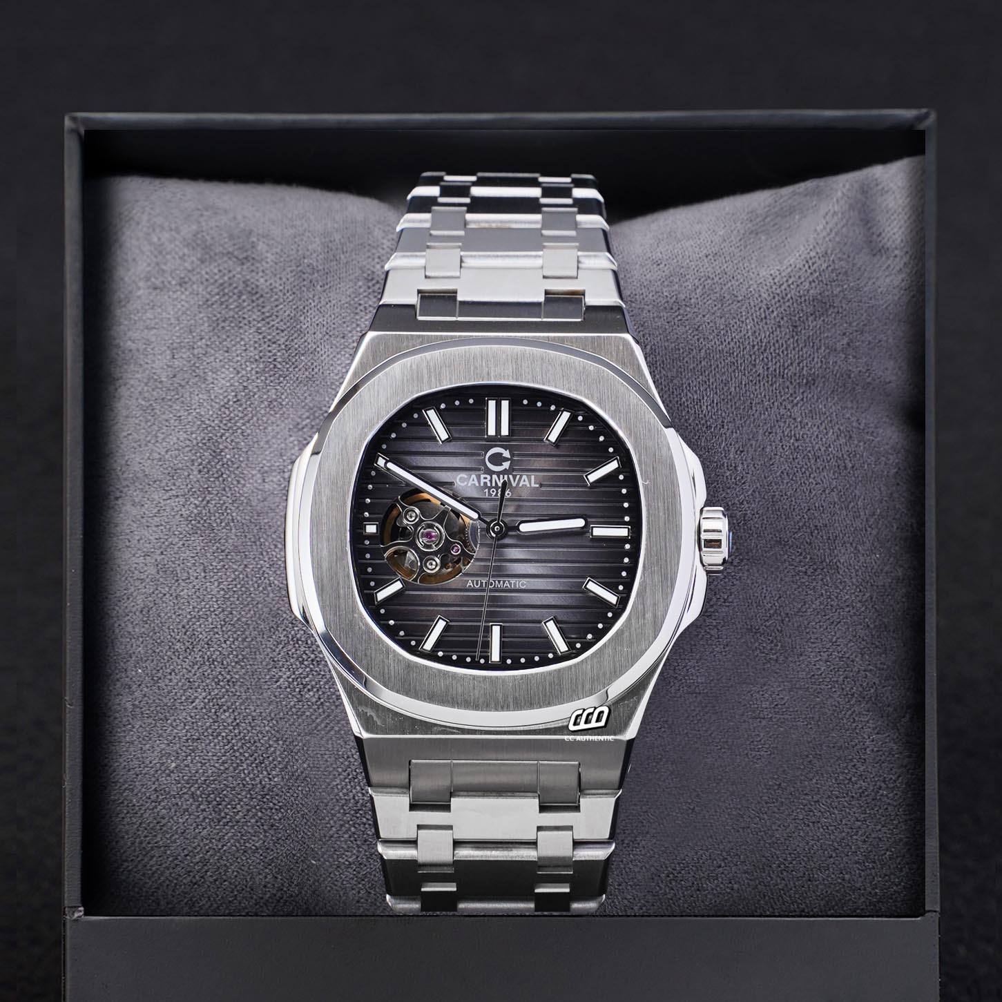 ĐỒNG HỒ NAM CARNIVAL 8128G1 VT XAM AUTOMATIC 41MM