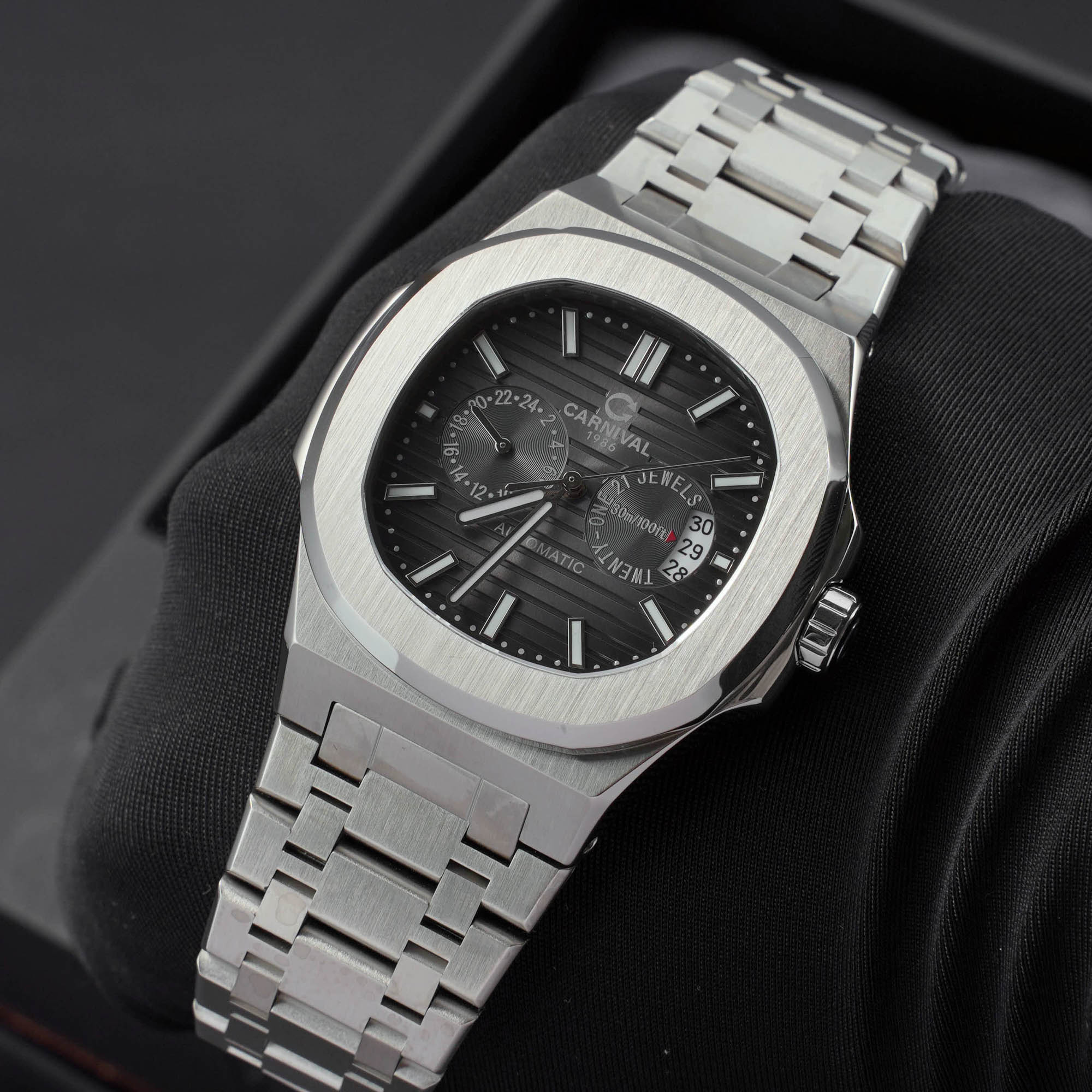 ĐỒNG HỒ NAM CARNIVAL 8158G VT XAM AUTOMATIC 41MM
