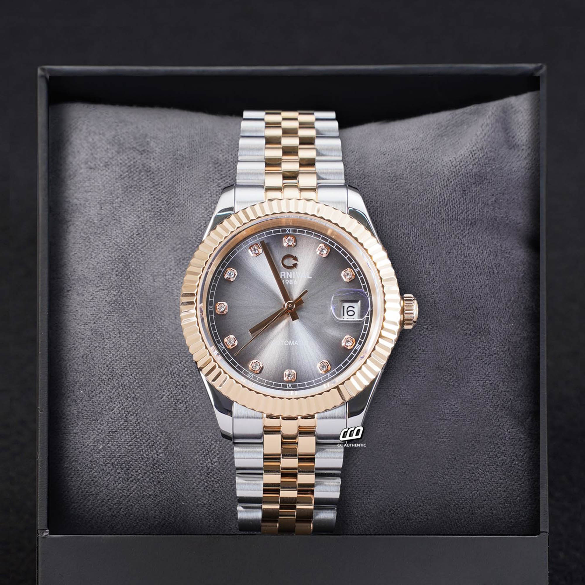 ĐỒNG HỒ NAM CARNIVAL 8250G CH XAM AUTOMATIC 38MM