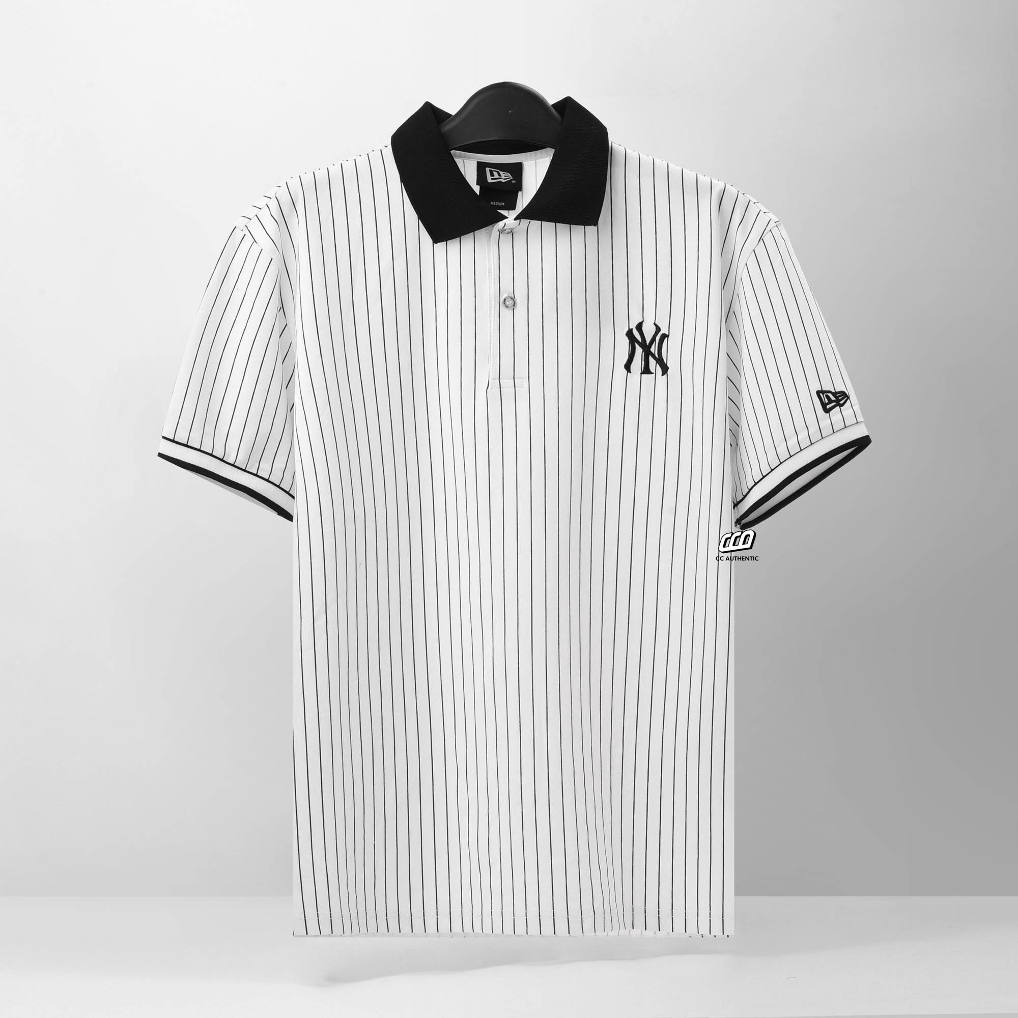 NEW ERA OVERLINES POLO SHIRT - WHITE