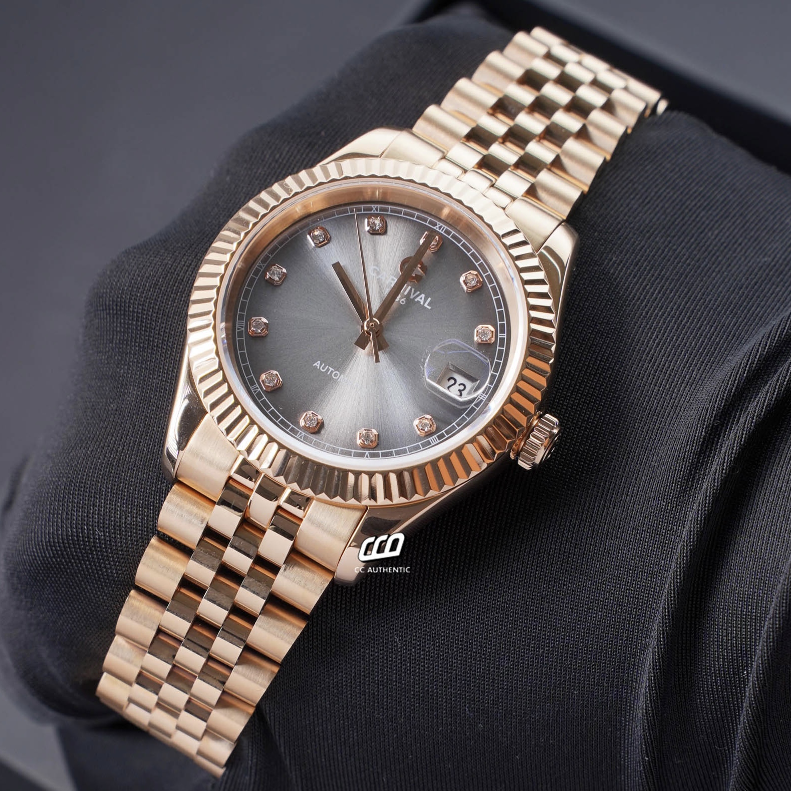 ĐỒNG HỒ NAM CARNIVAL 8250G VH XAM AUTOMATIC 38MM