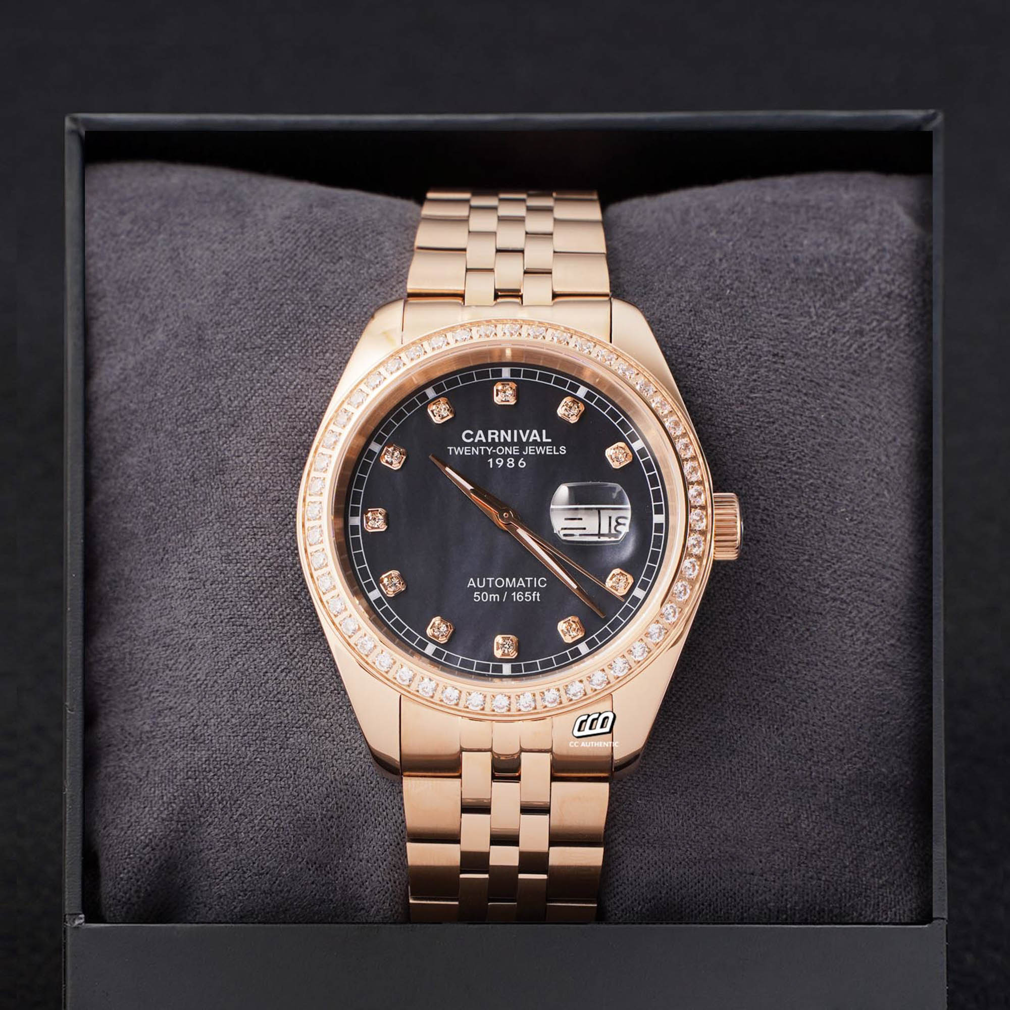 ĐỒNG HỒ NAM CARNIVAL 8131G2 VH DK AUTOMATIC 41MM