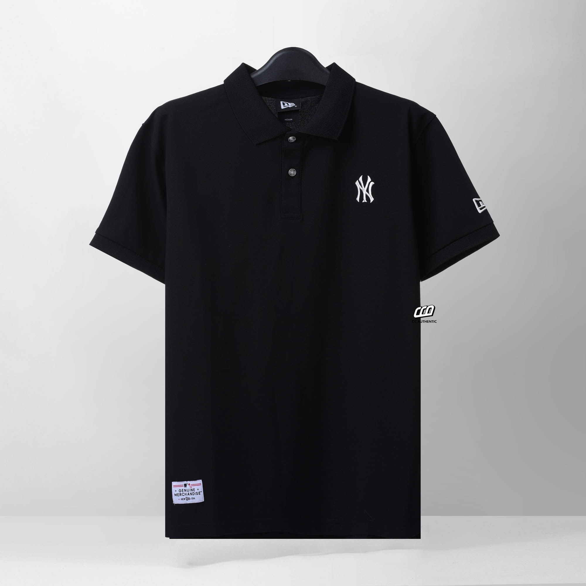 NEW ERA COLOR RIB POLO SHIRT - BLACK