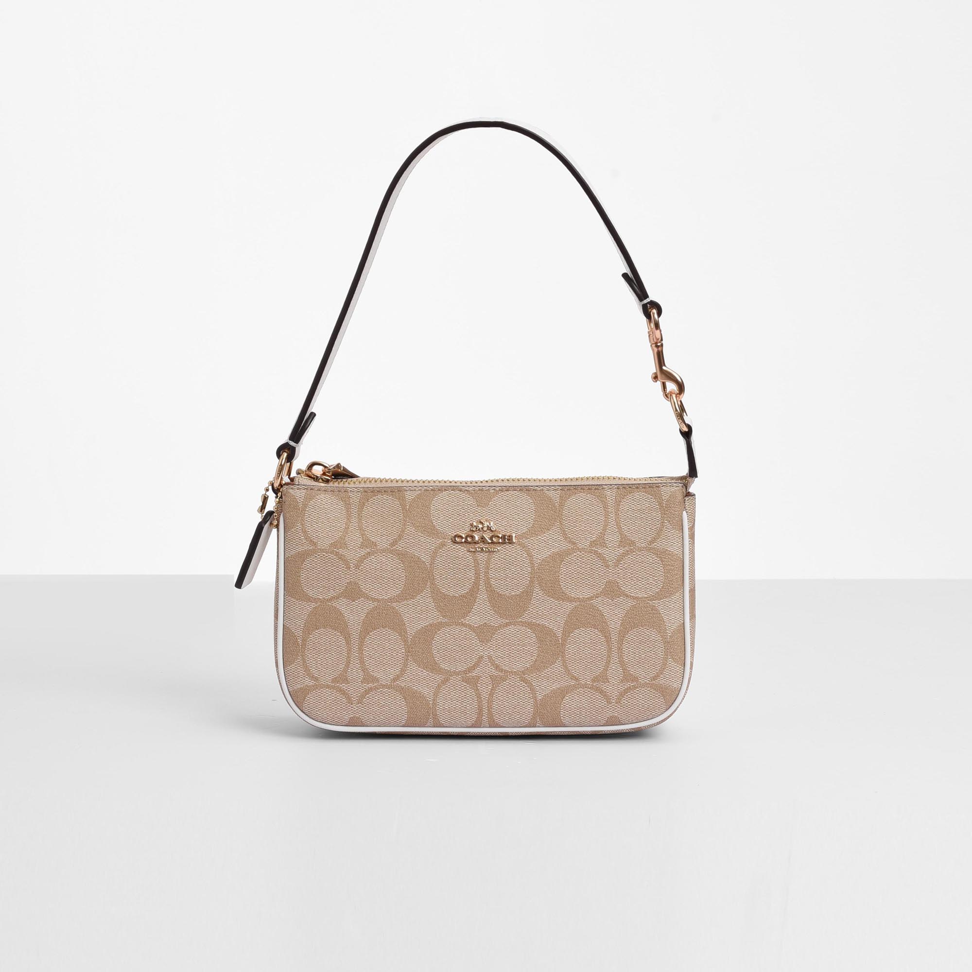 COACH SIGNATURE NOLITA BAG - CREAM/WHITE