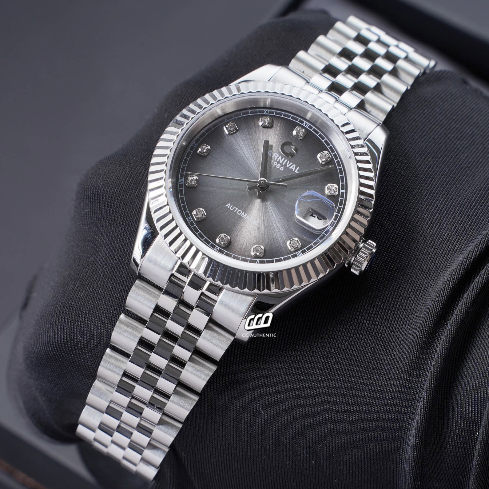 ĐỒNG HỒ NAM CARNIVAL 8250G VT XAM AUTOMATIC 38MM