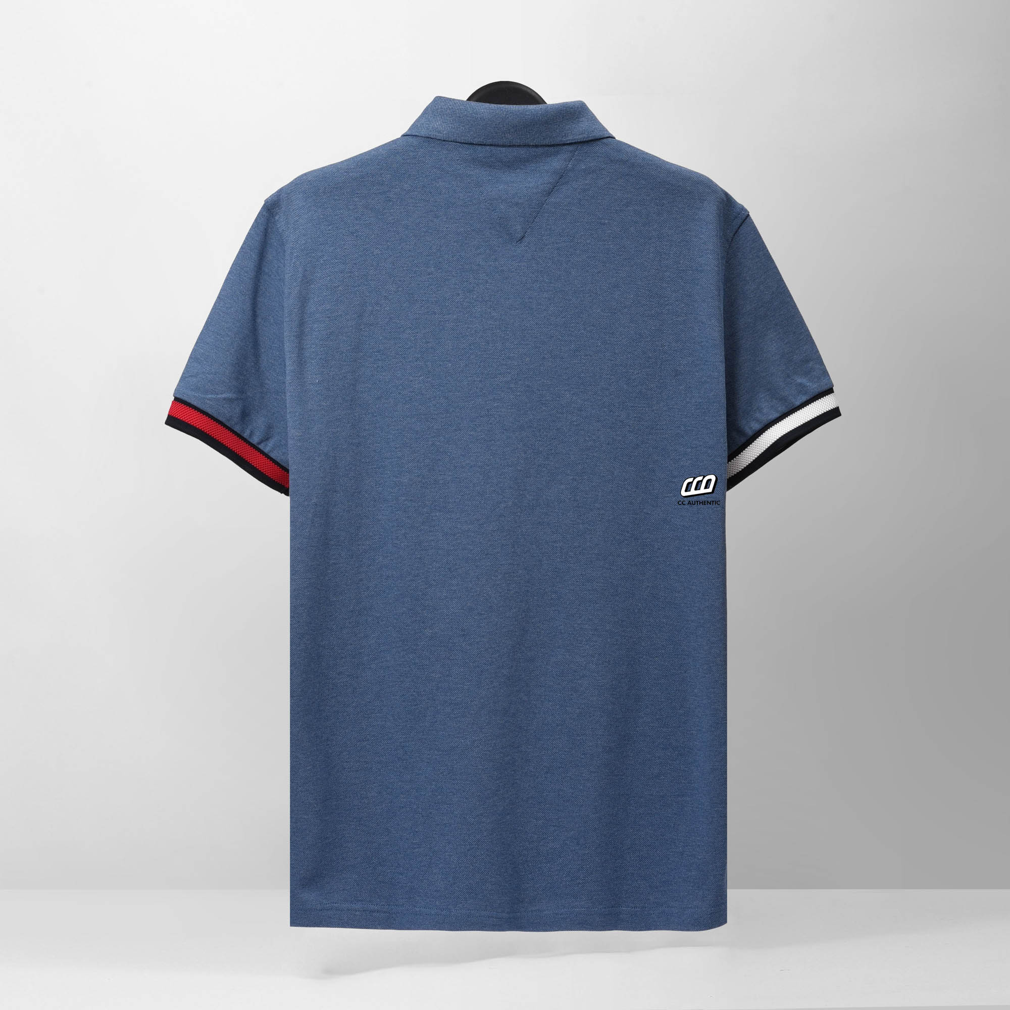 TOMMY HILFIGER FLAG CUFF POLO SHIRT - JEAN