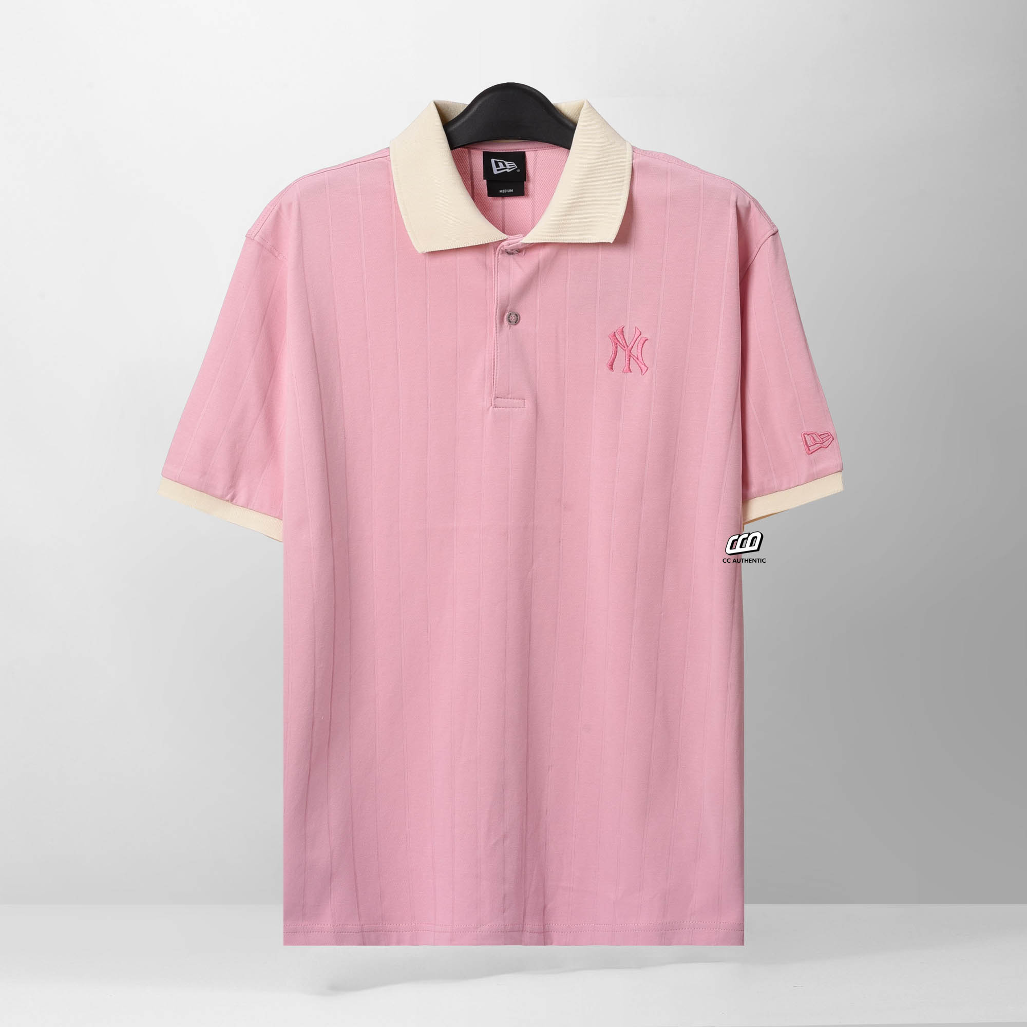 NEW ERA NY PIN POLO SHIRT - PINK