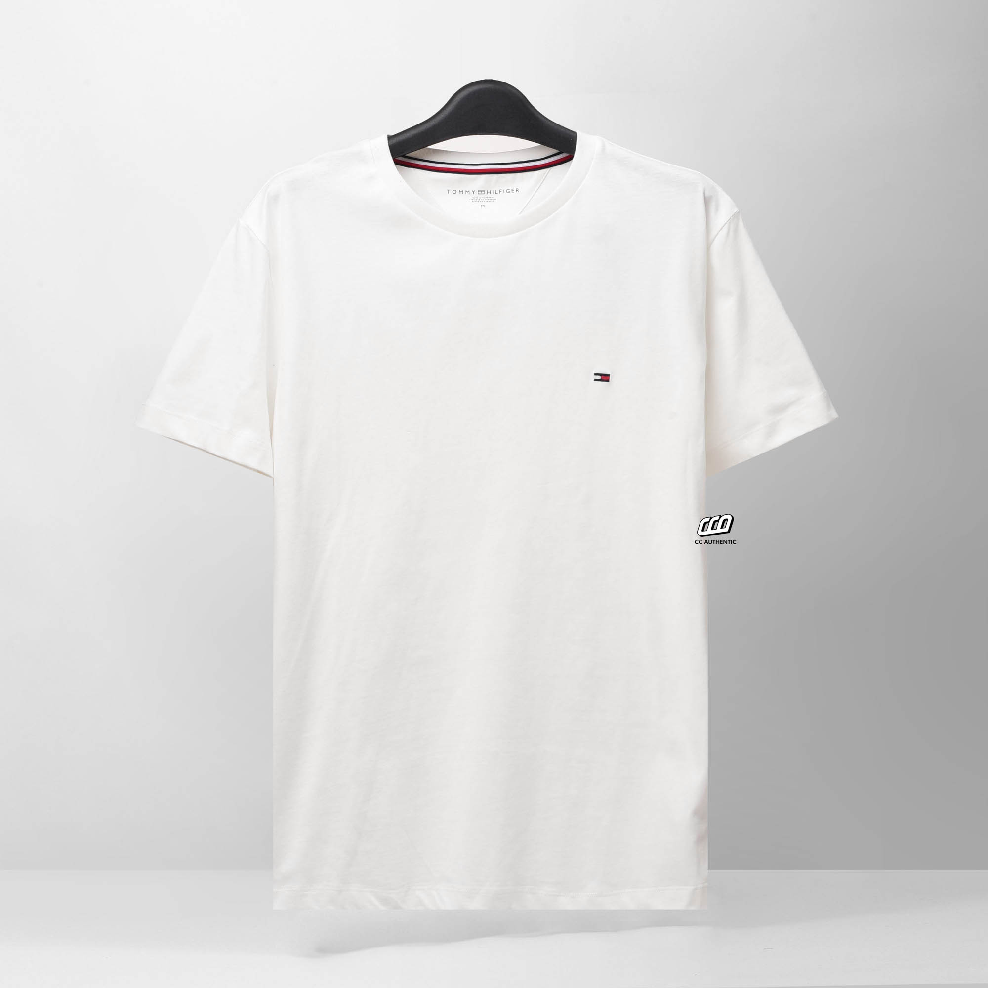 TOMMY HILFIGER BASIC T-SHIRT - WHITE