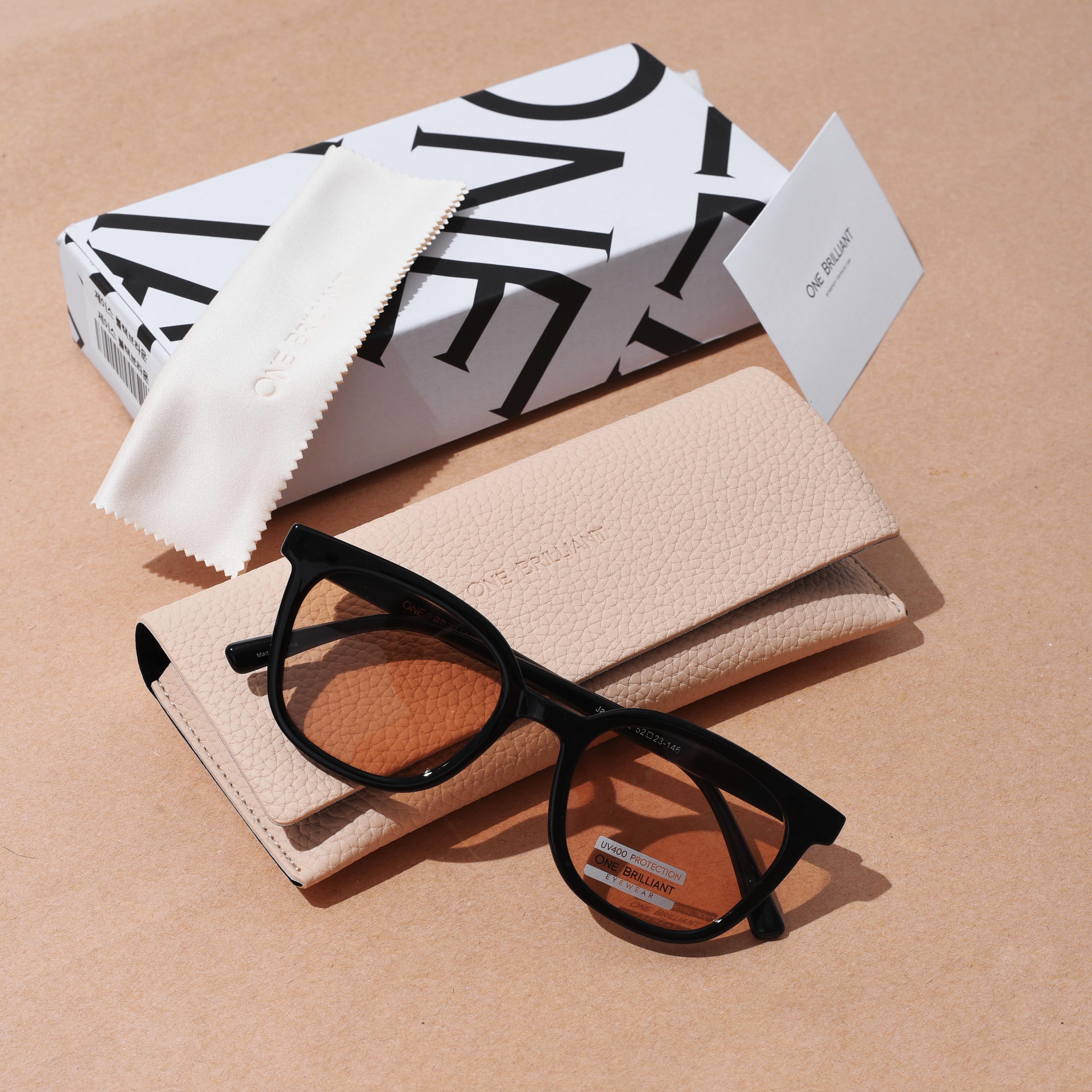 ONE BRILLIANT JAYCE SUNGLASSES - BLACK/ORANGE