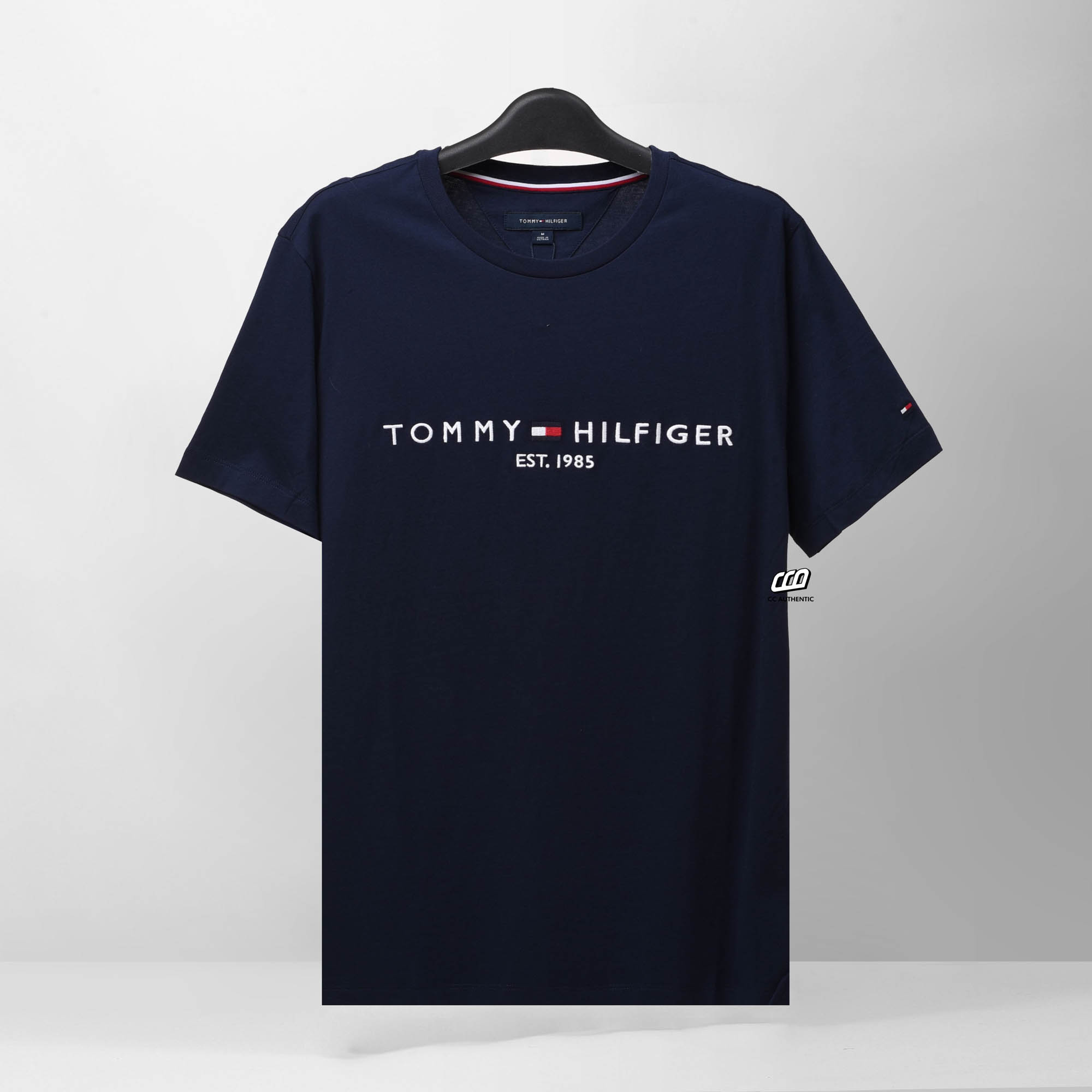 TOMMY HILFIGER BIG AND TALL T-SHIRT - NAVY