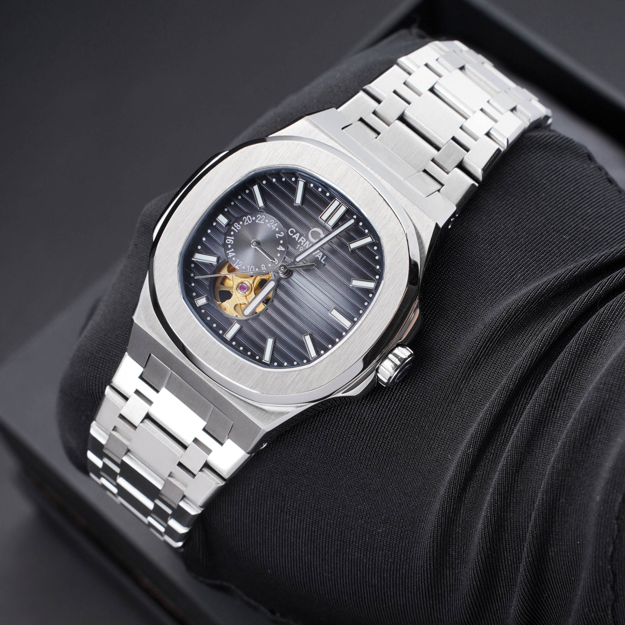 ĐỒNG HỒ NAM CARNIVAL 8159G VT XAM AUTOMATIC 41MM