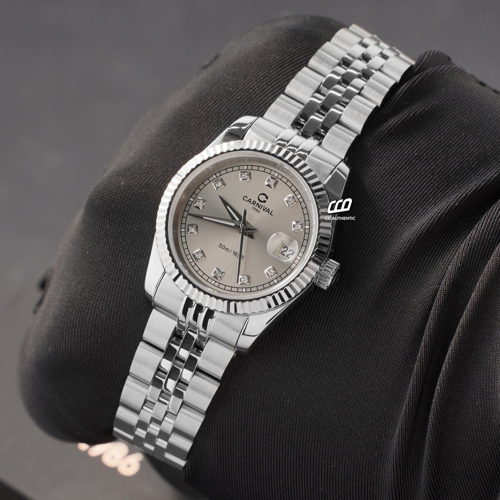 ĐỒNG HỒ NỮ CARNIVAL 8131L VT XAM QUAZT 32MM