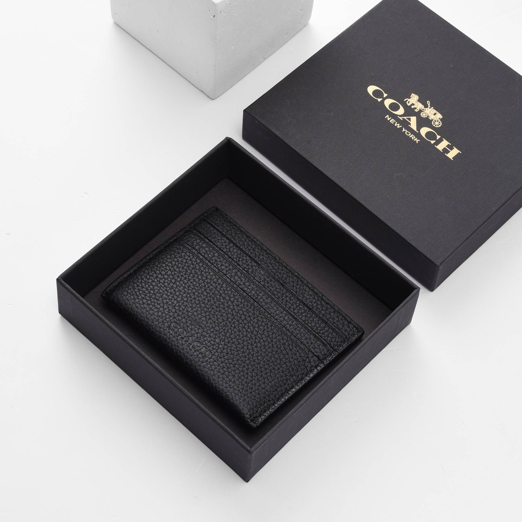 COACH CASE SLIM ID CARD - BLACK